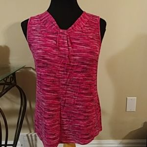 Croft and Barrow pink, black and white top S